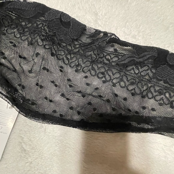 Torrid Black Tee with Lace Sleeves - Picture 9 of 11